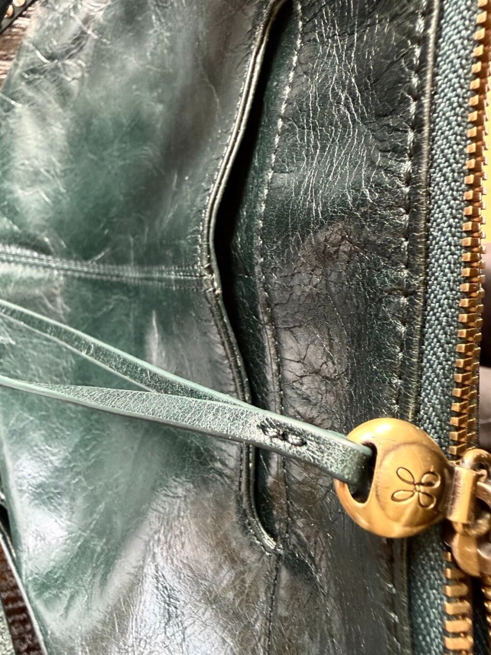 HOBO International Studded Green Leather Bag - Picture 6 of 11